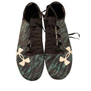 Under Armour Mens Black & Green Speedform Miler Pro Track Spikes Athletic Shoes